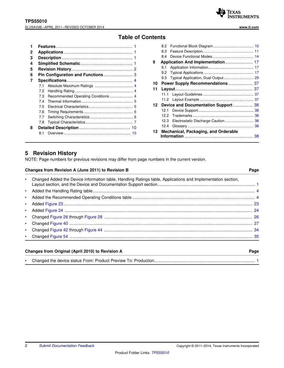 IC封装资料_电源管理芯片_TPS55010RTER.pdf_第2页