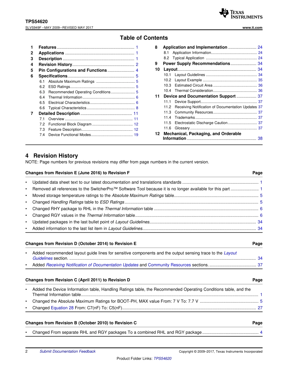 IC封装资料_电源管理芯片_TPS54620RGYR.pdf_第2页