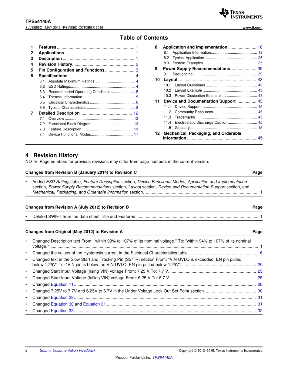 IC封装资料_电源管理芯片_TPS54140ADRCR.pdf_第2页