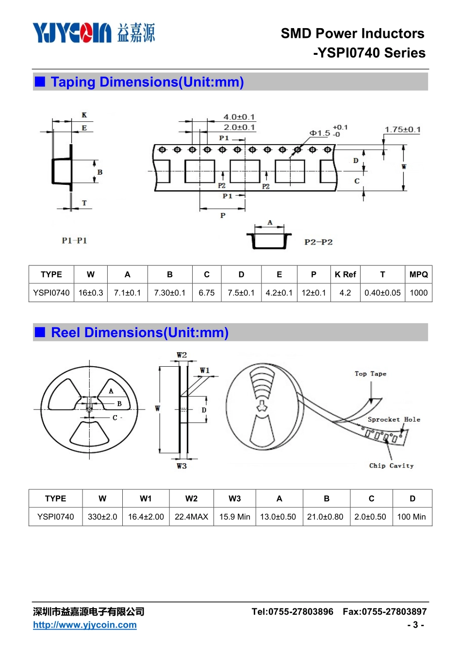 IC封装资料_电感_YSPI0740-220M.pdf_第3页