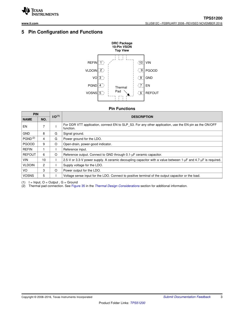 IC封装资料_电源管理芯片_TPS51200DRCR.pdf_第3页