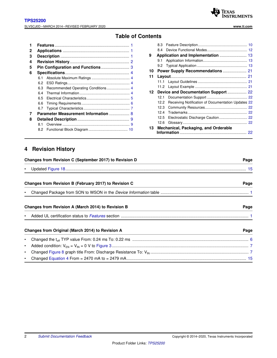 IC封装资料_电源管理芯片_TPS25200DRVR.pdf_第2页