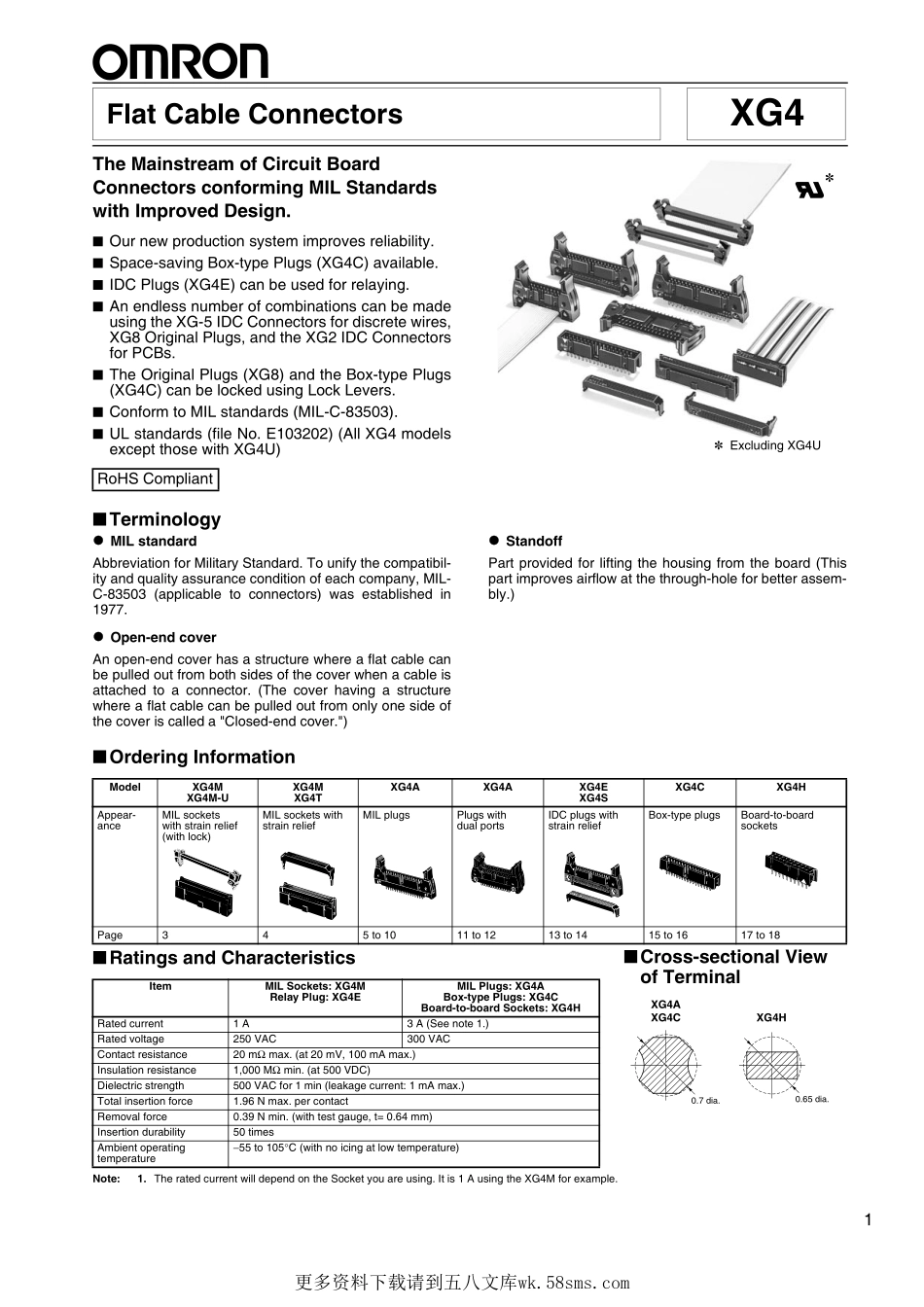 IC封装资料_连接器_XG4C-1031.pdf_第1页