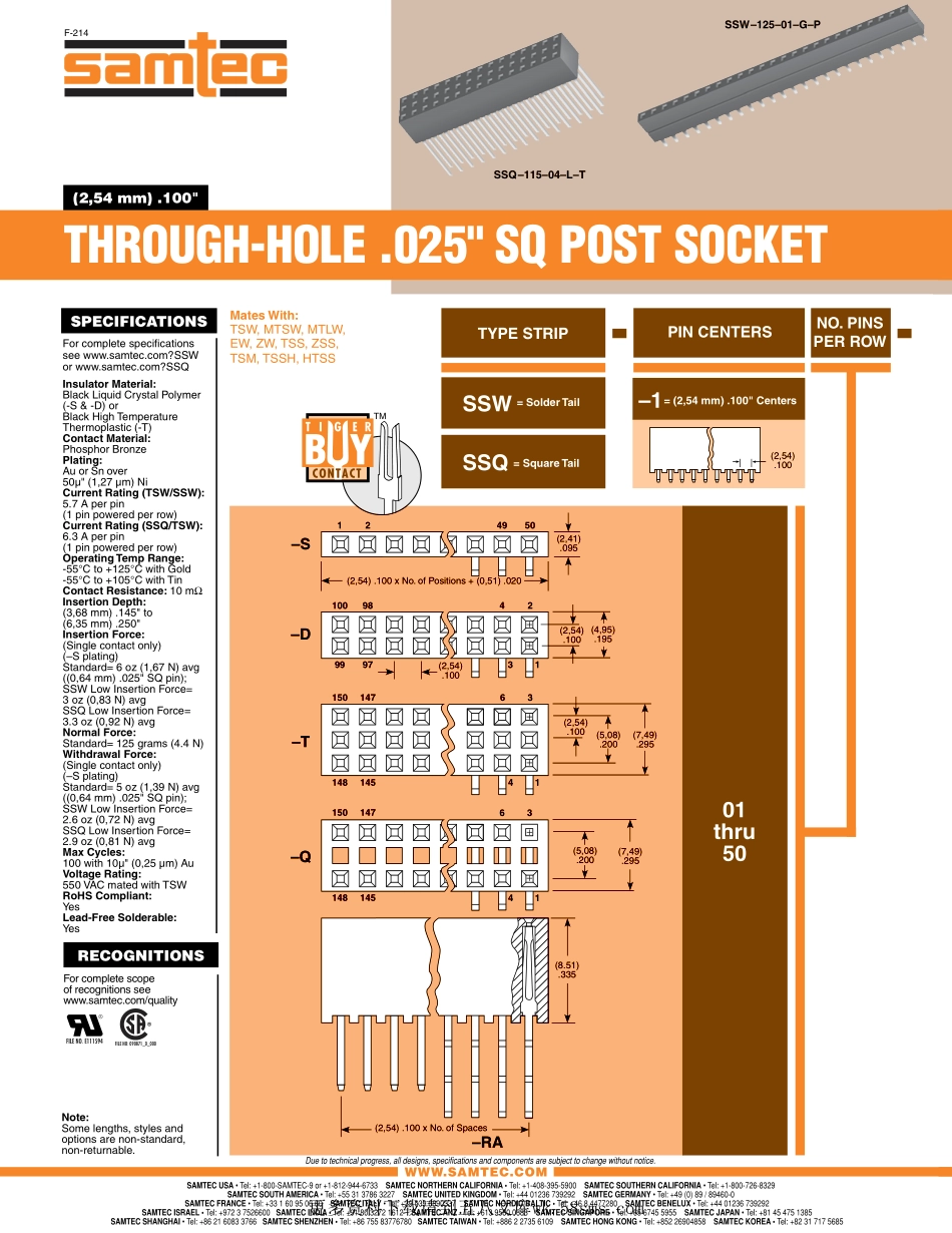 IC封装资料_连接器_SSW-106-02-G-S.pdf_第1页