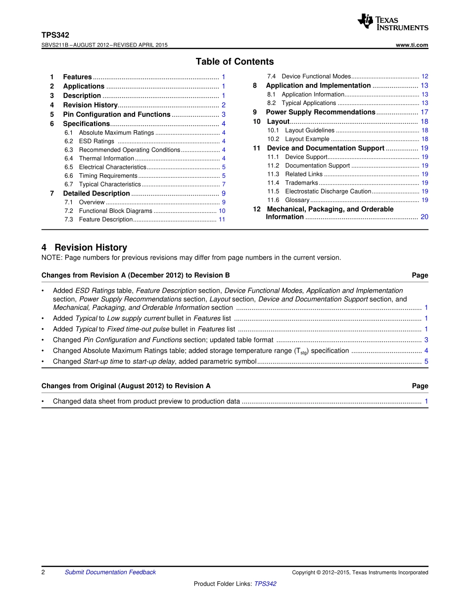 IC封装资料_电源管理芯片_TPS3421ECDRYR.pdf_第2页