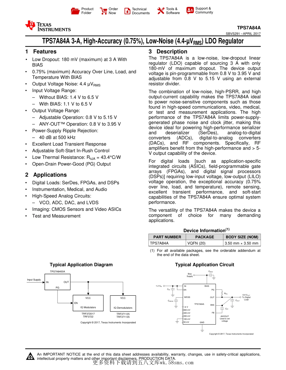 IC封装资料_电源管理芯片_TPS7A8400ARGRR.pdf_第1页