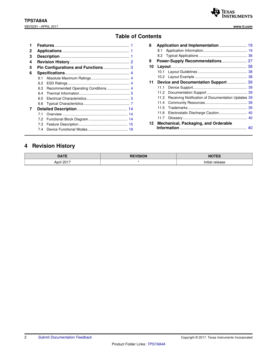 IC封装资料_电源管理芯片_TPS7A8400ARGRR.pdf_第2页