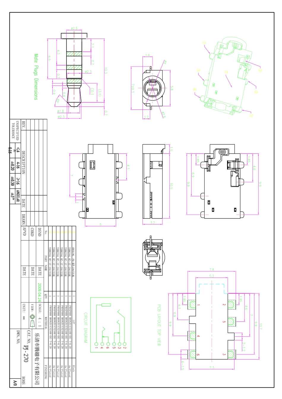 IC封装资料_连接器_PJ-270.pdf_第2页