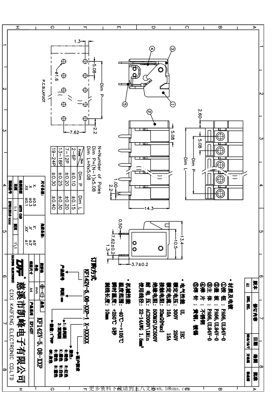 IC封装资料_连接器_KF142V-5.08-5P.pdf_第1页