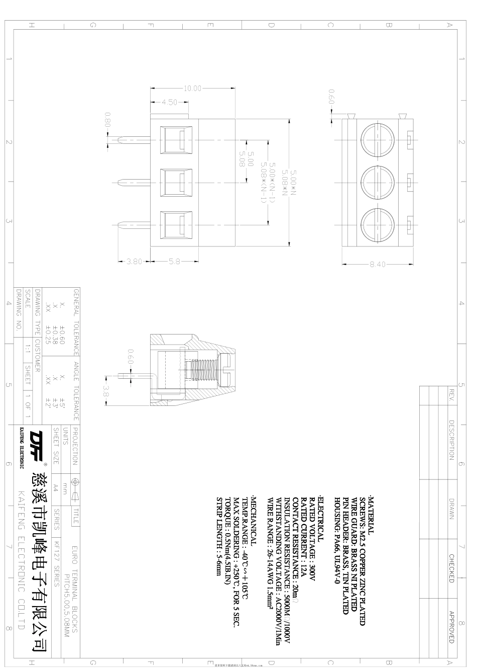 IC封装资料_连接器_KF127-5.08-11P.pdf_第1页