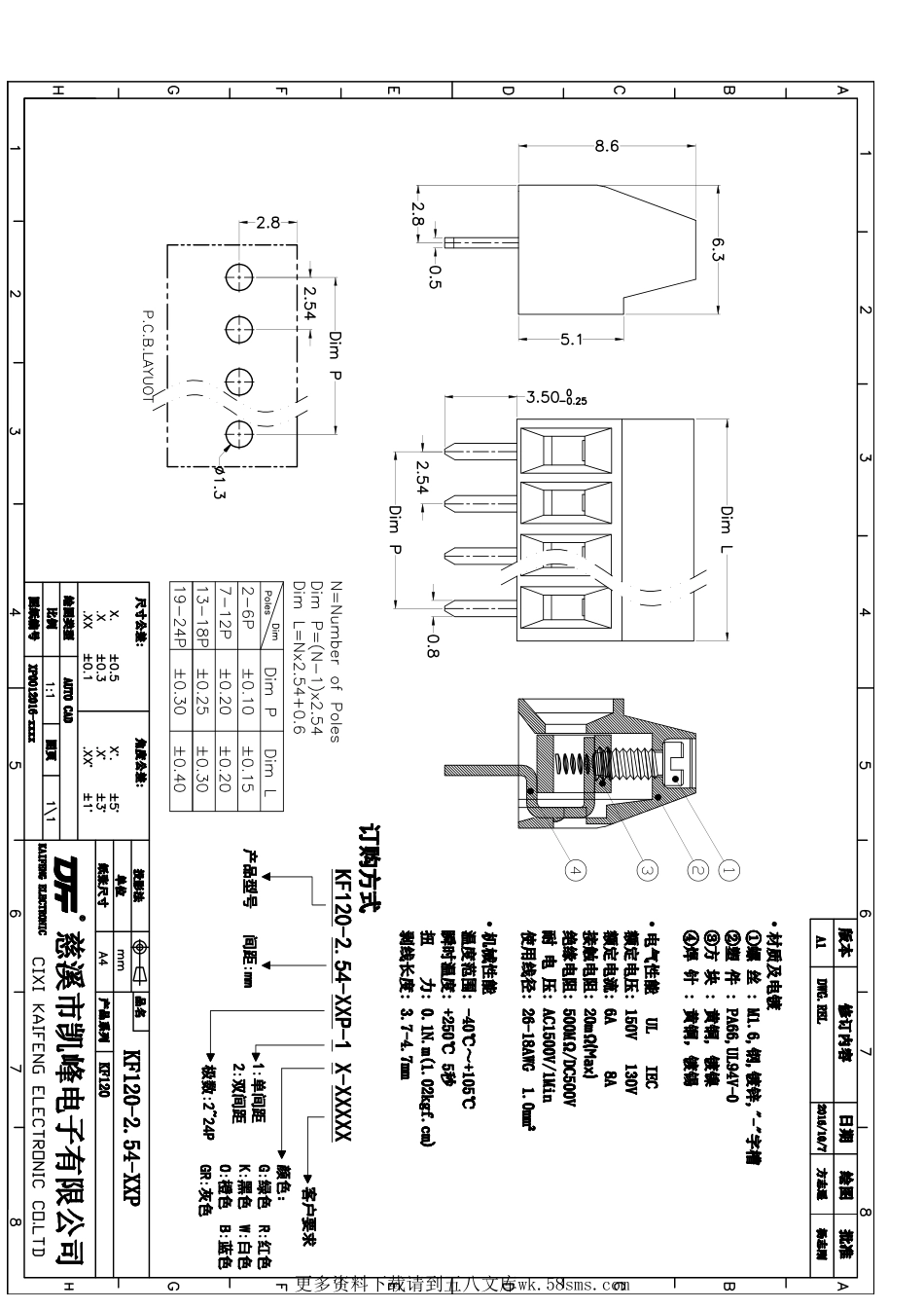 IC封装资料_连接器_KF120-2.54-3P.pdf_第1页