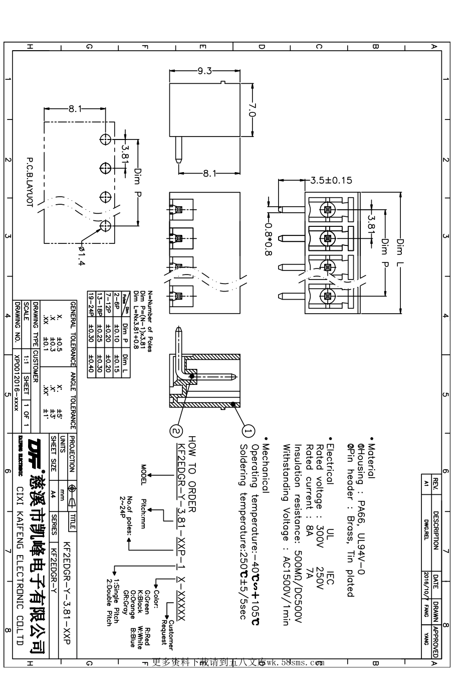 IC封装资料_连接器_KF2EDGR-Y-3.81-11P.pdf_第1页