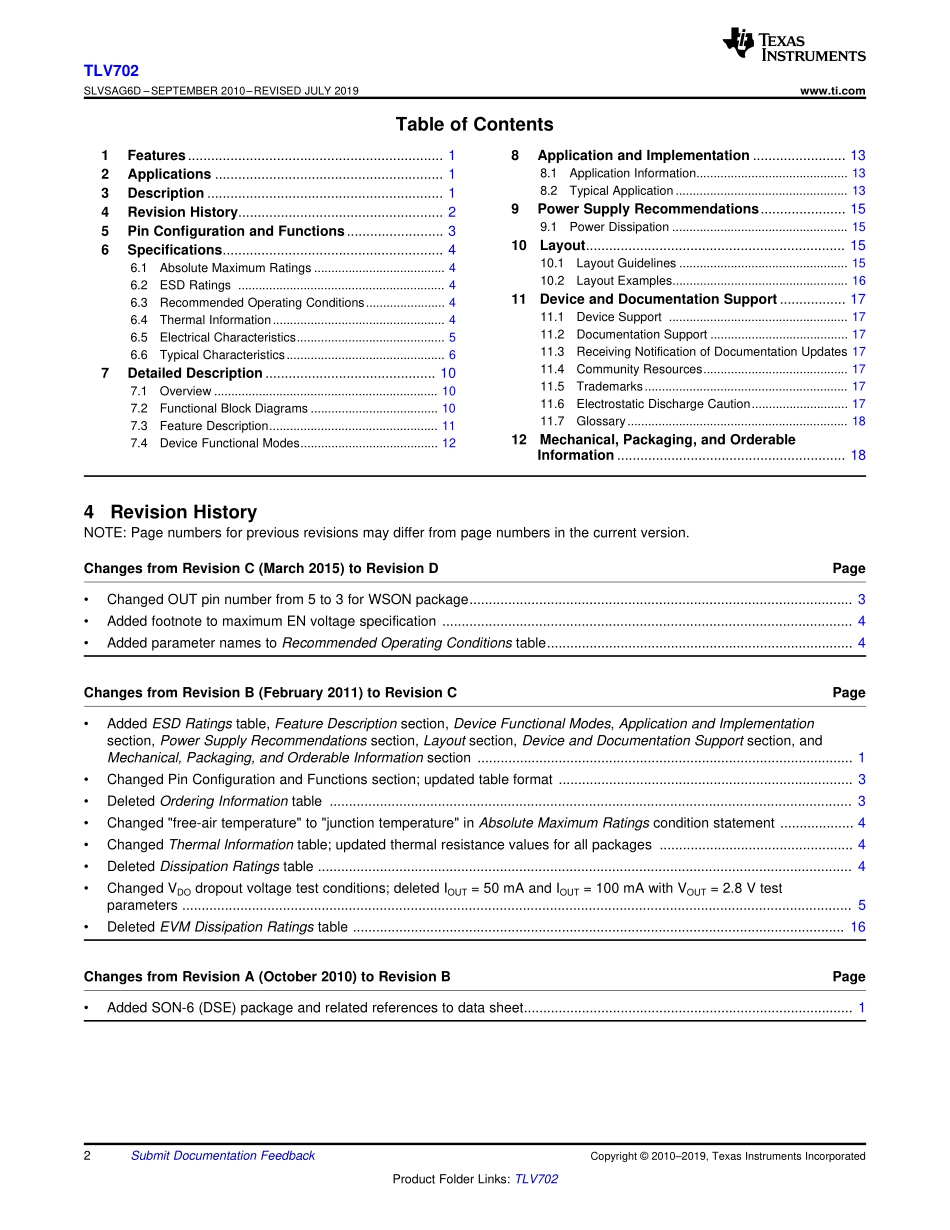 IC封装资料_电源管理芯片_TLV70218DBVR.pdf_第2页