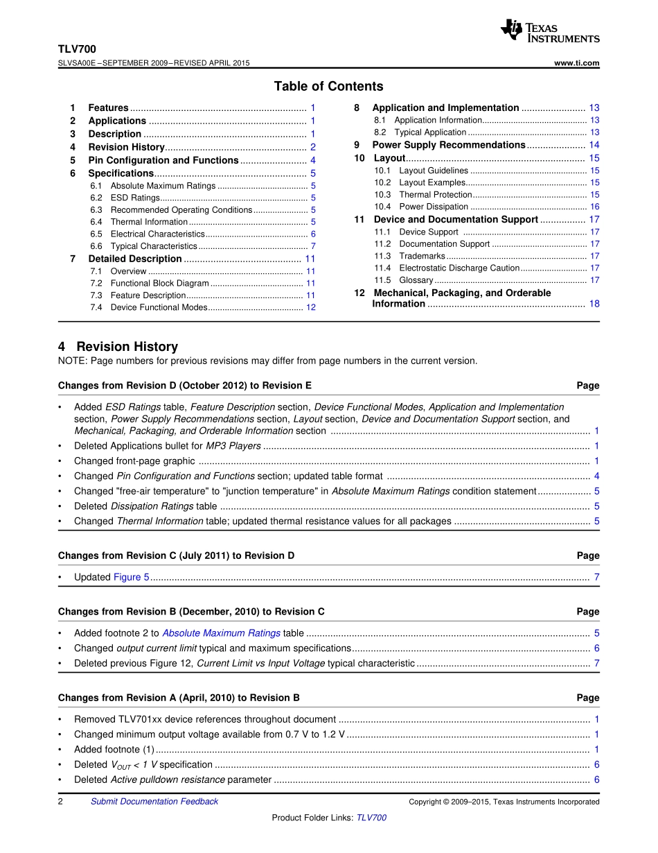 IC封装资料_电源管理芯片_TLV70033DCKR.pdf_第2页