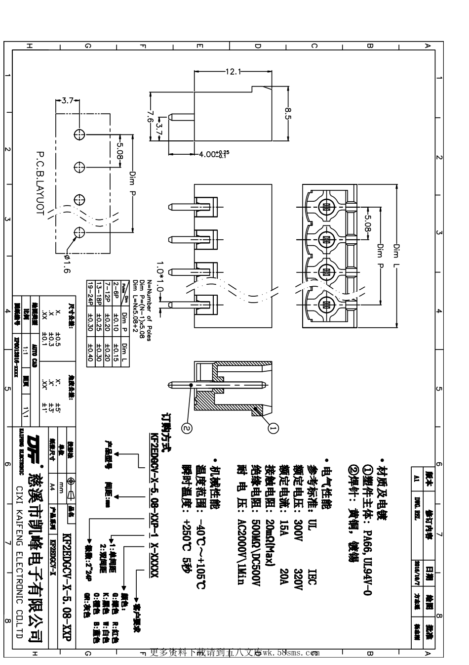 IC封装资料_连接器_KF2EDGCV-X-5.08-15P.pdf_第1页