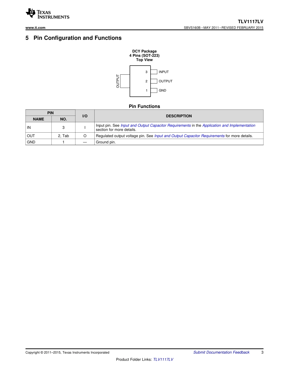 IC封装资料_电源管理芯片_TLV1117LV12DCYR.pdf_第3页