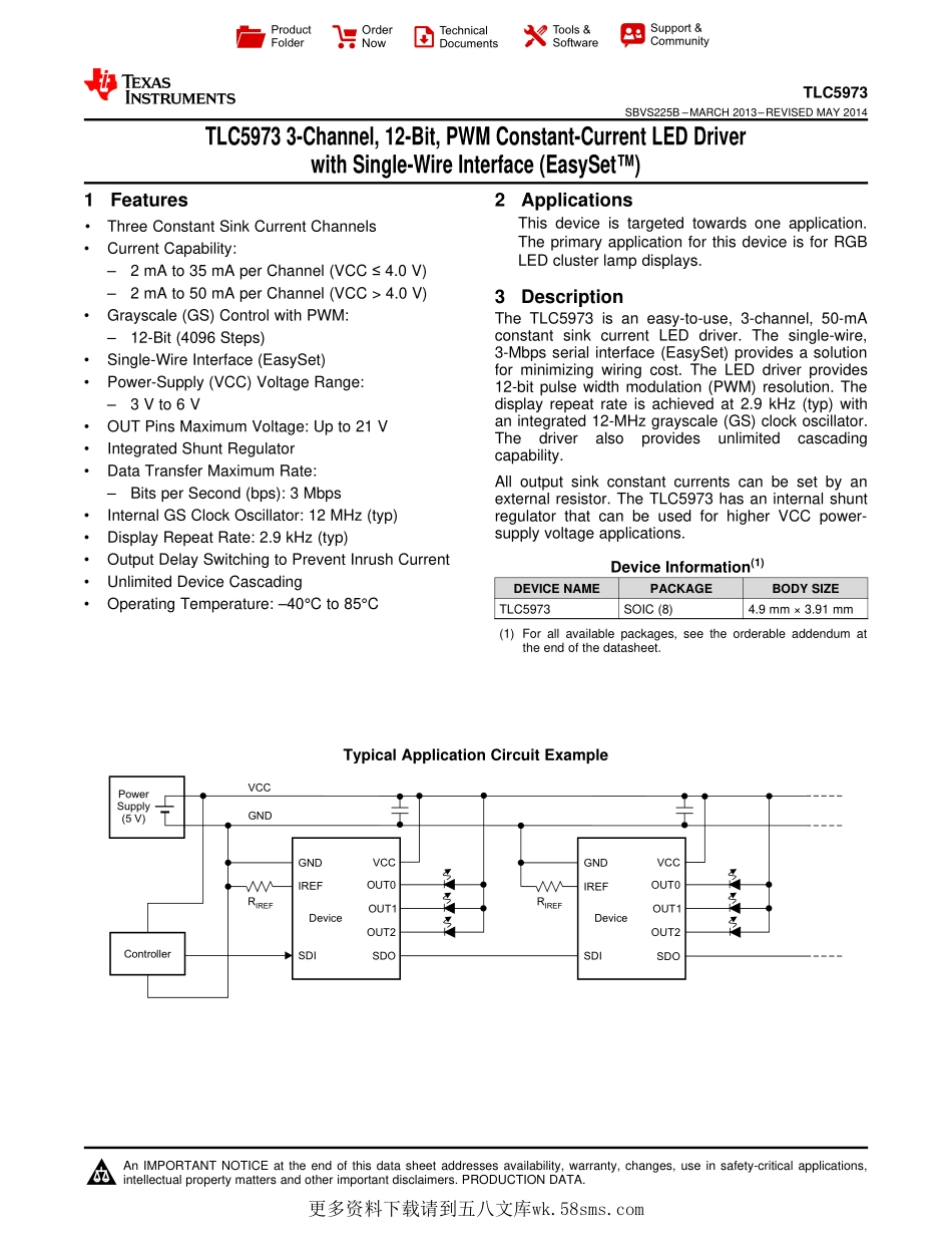 IC封装资料_电源管理芯片_TLC5973DR.pdf_第1页