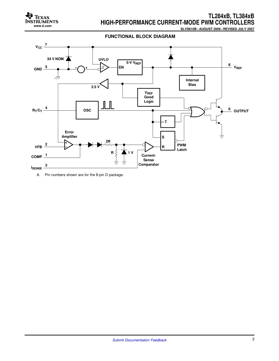 IC封装资料_电源管理芯片_TL3843BDR-8.pdf_第3页