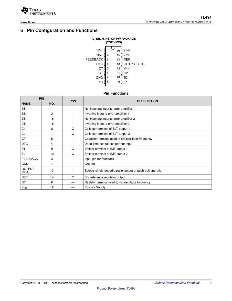 IC封装资料_电源管理芯片_TL494CDR.pdf_第3页