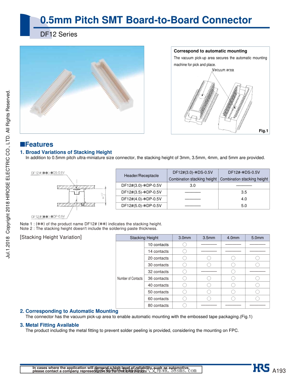 IC封装资料_连接器_DF12E_3.0_-40DP-0.5V_81_.pdf_第1页