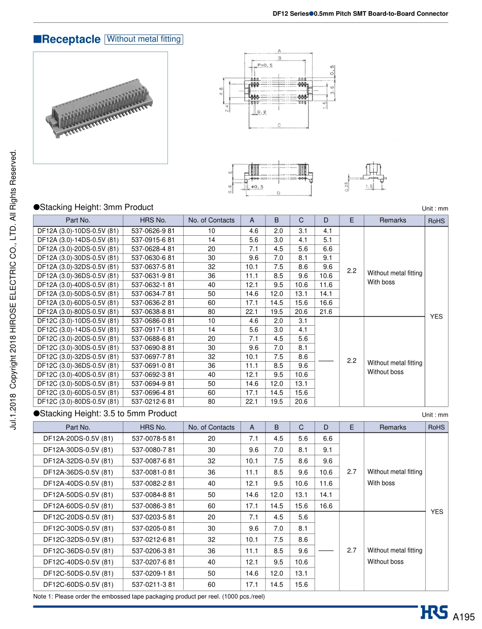 IC封装资料_连接器_DF12E_3.0_-40DP-0.5V_81_.pdf_第3页