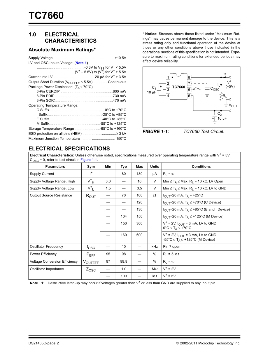 IC封装资料_电源管理芯片_TC7660EOA713.pdf_第2页