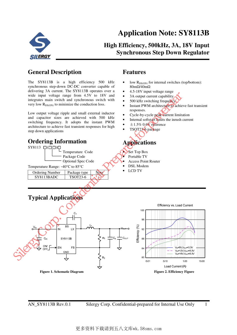 IC封装资料_电源管理芯片_SY8113BADC.pdf_第1页