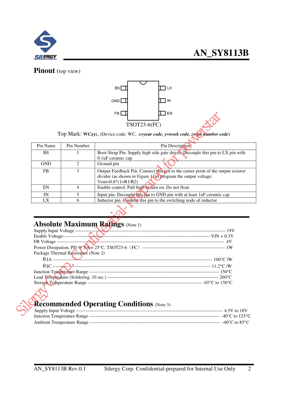 IC封装资料_电源管理芯片_SY8113BADC.pdf_第2页