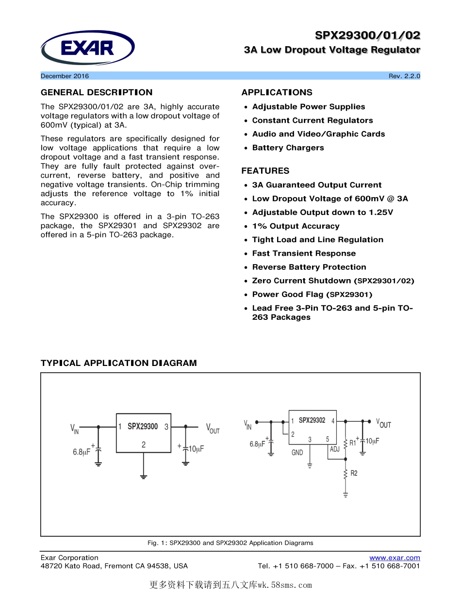 IC封装资料_电源管理芯片_SPX29300T-L-5-0_TR.pdf_第1页