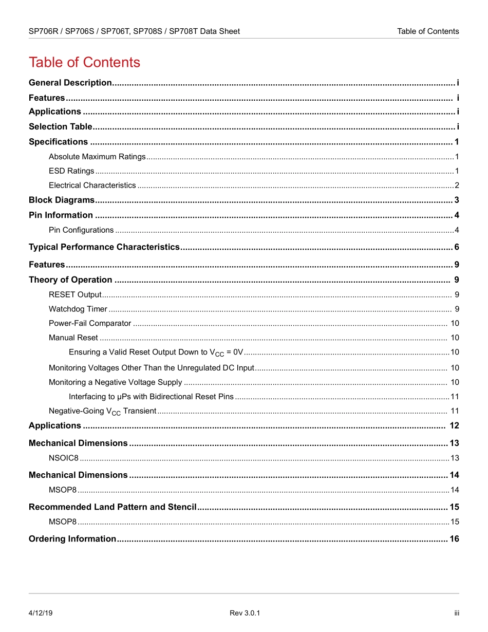 IC封装资料_电源管理芯片_SP706TEN-L_TR.pdf_第3页