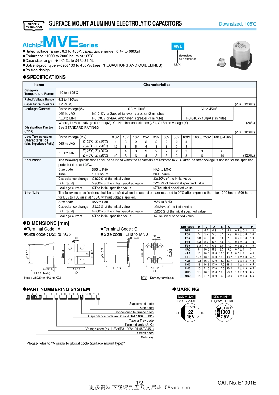 IC封装资料_电容_EMVE160ADA101MF55G.pdf_第1页