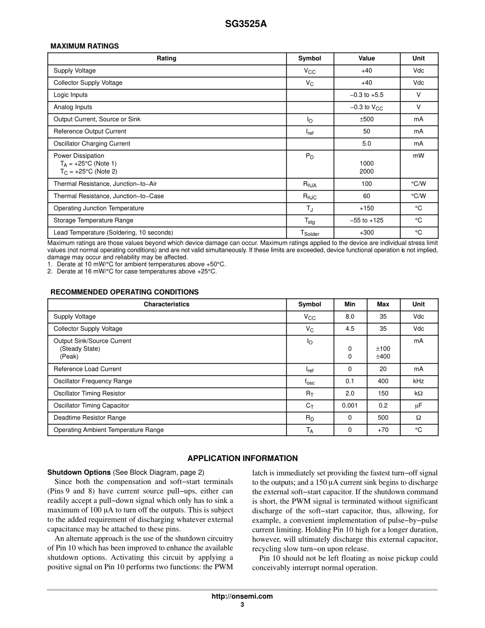 IC封装资料_电源管理芯片_SG3525ADWR2G.pdf_第3页