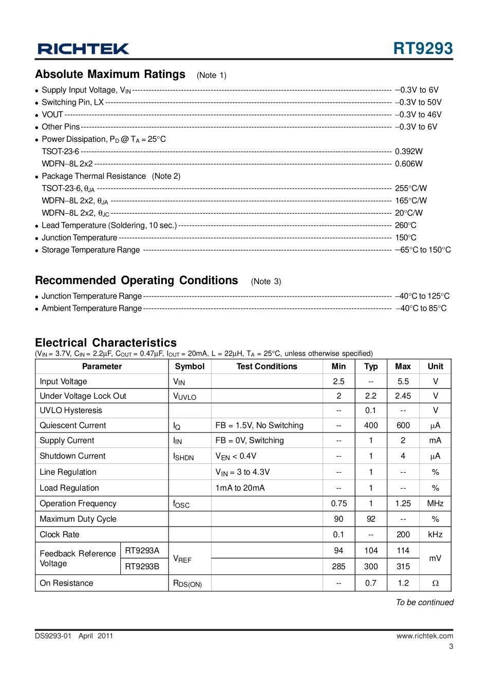 IC封装资料_电源管理芯片_RT9293BGJ6.pdf_第3页