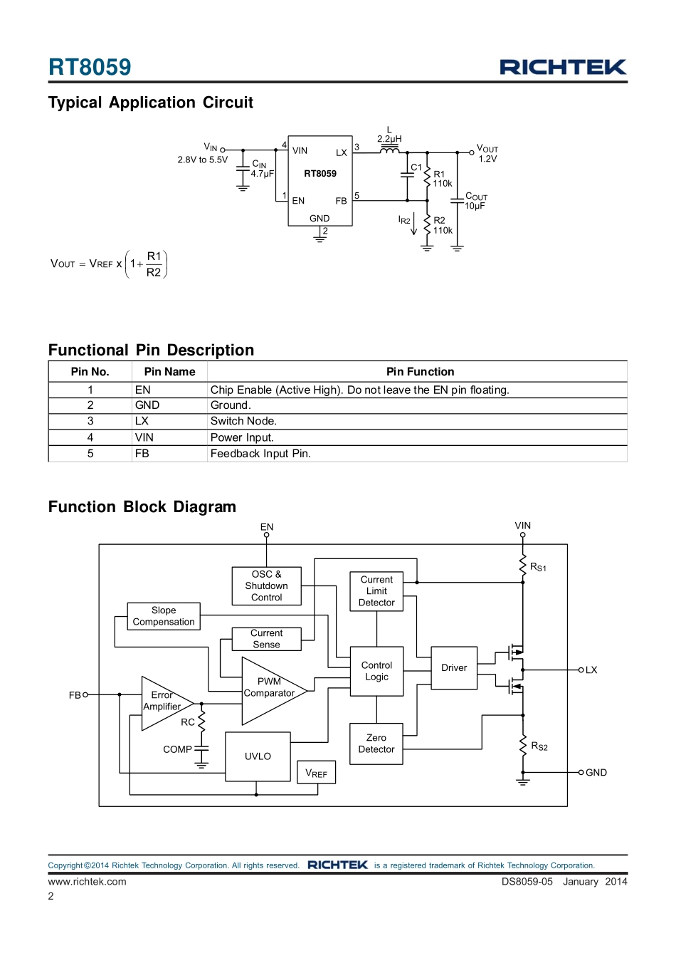 IC封装资料_电源管理芯片_RT8059GJ5.pdf_第2页