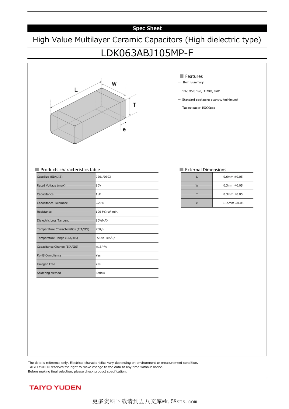 IC封装资料_电容_LDK063ABJ105MP-F.pdf_第1页