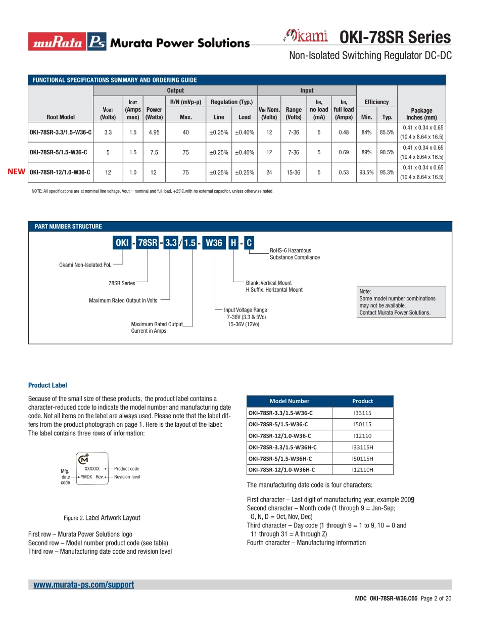 IC封装资料_电源管理芯片_OKI-78SR-5-1.5-W36-C.pdf_第2页