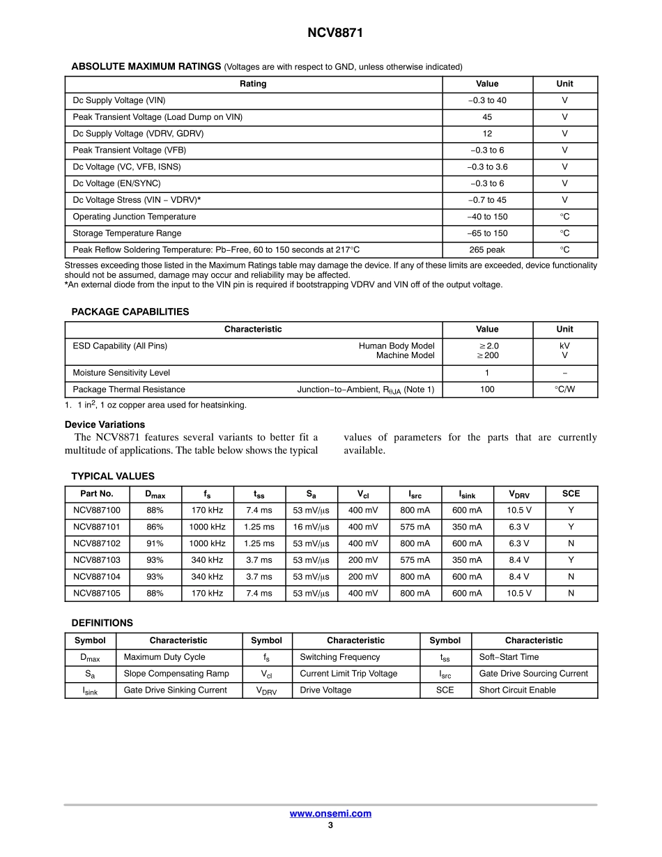 IC封装资料_电源管理芯片_NCV887100D1R2G.pdf_第3页