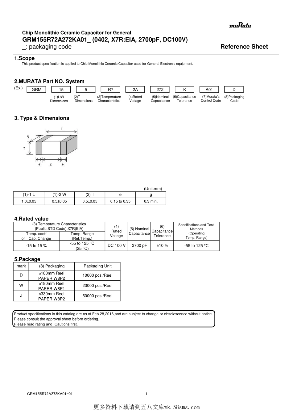 IC封装资料_电容_GRM155R72A272KA01D.pdf_第1页