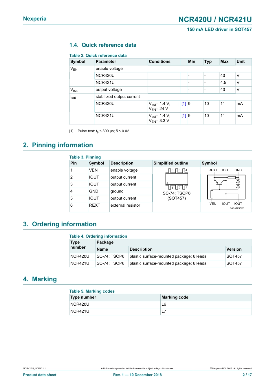 IC封装资料_电源管理芯片_NCR420UX.pdf_第2页