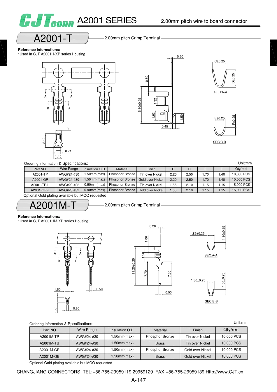 IC封装资料_连接器_A2001WV-S-6P.pdf_第2页