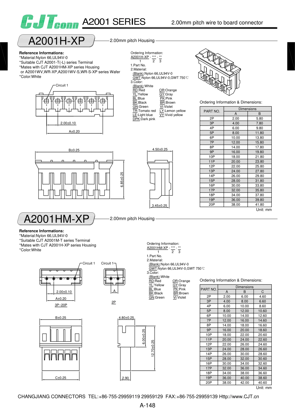 IC封装资料_连接器_A2001WV-S-6P.pdf_第3页