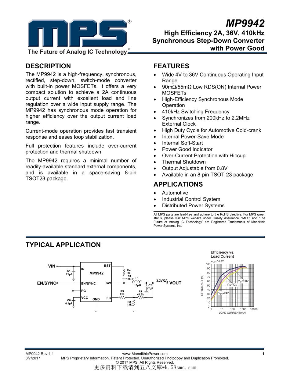 IC封装资料_电源管理芯片_MP9942GJ-Z.pdf_第1页