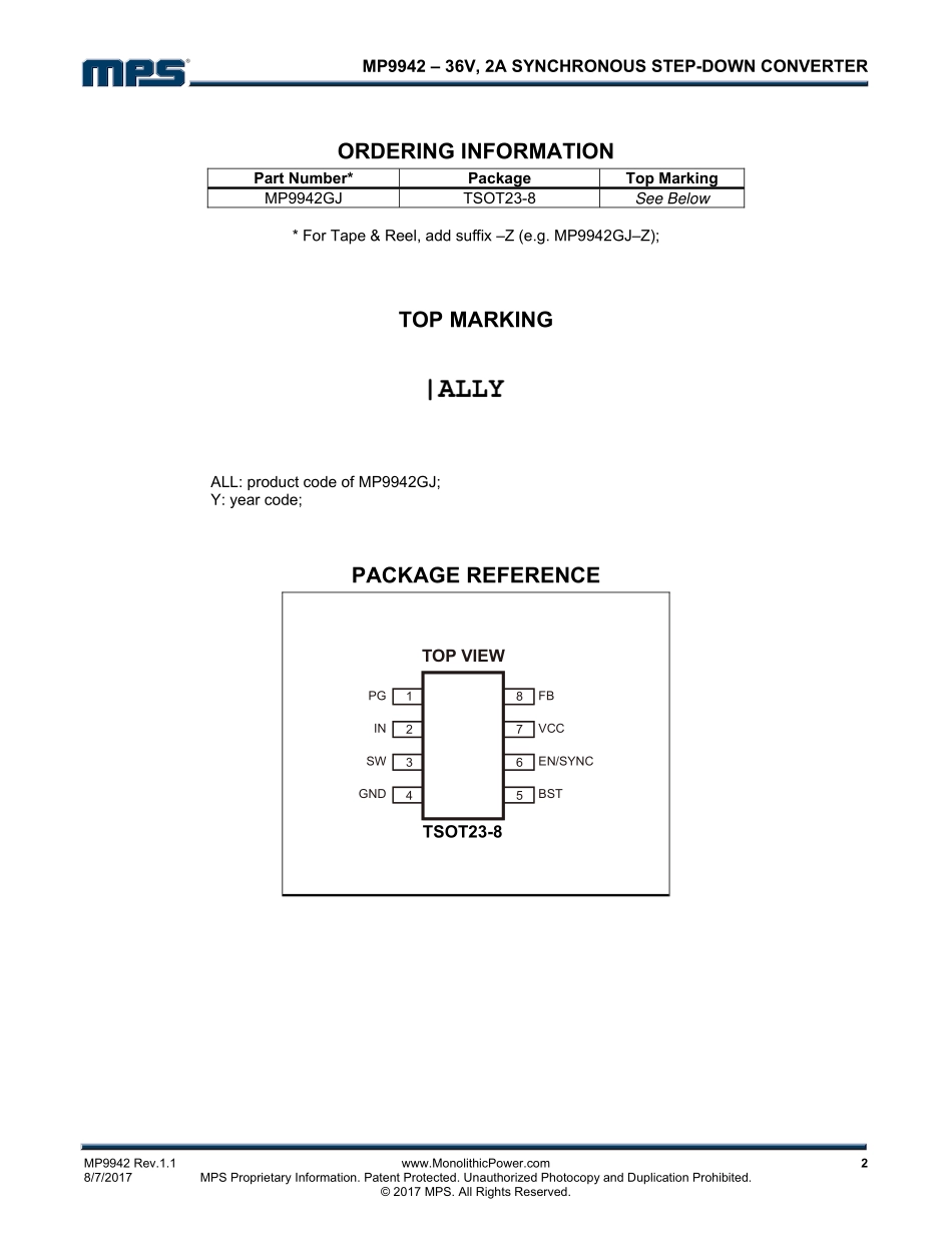 IC封装资料_电源管理芯片_MP9942GJ-Z.pdf_第2页