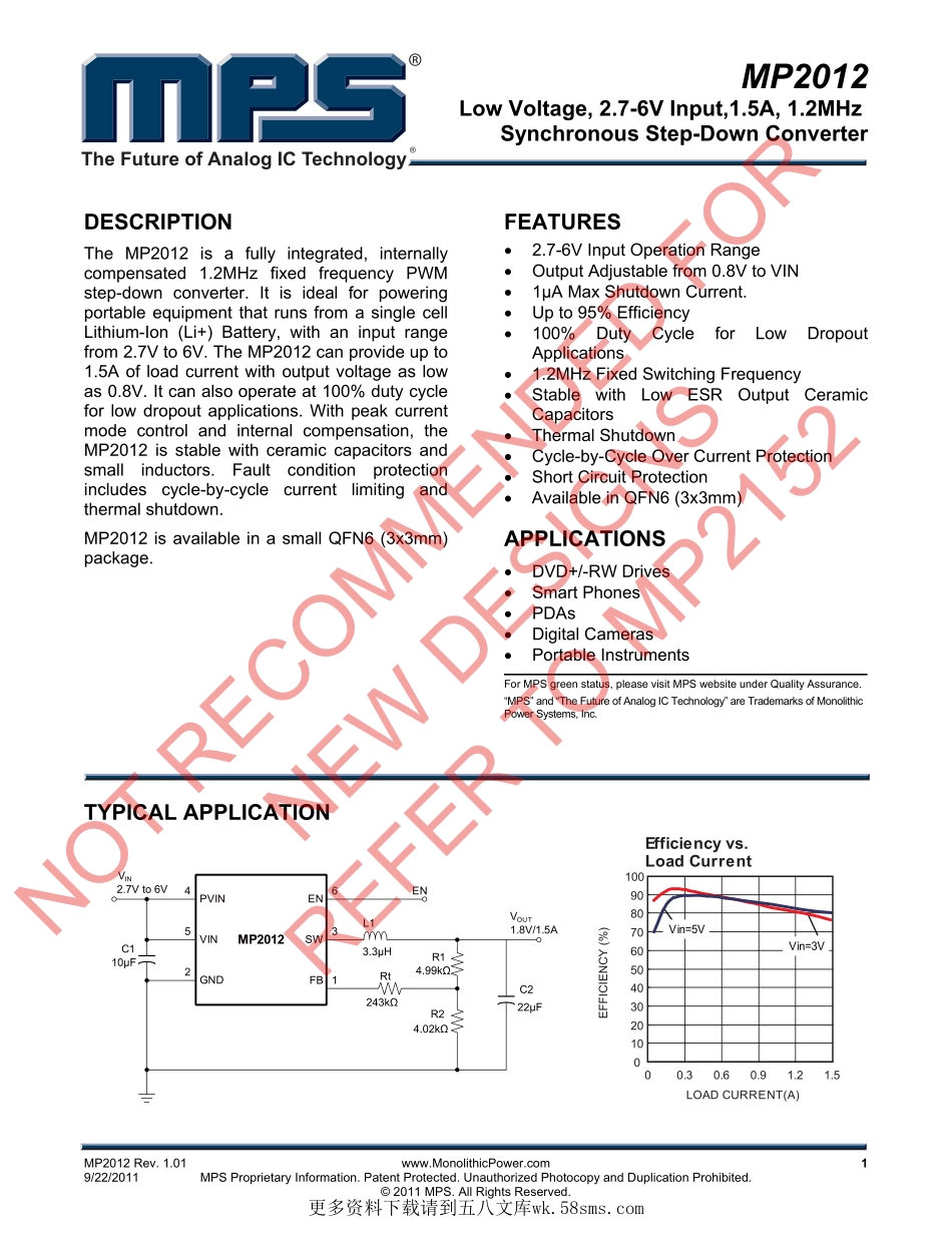 IC封装资料_电源管理芯片_MP2012DQ-LF-Z.pdf_第1页