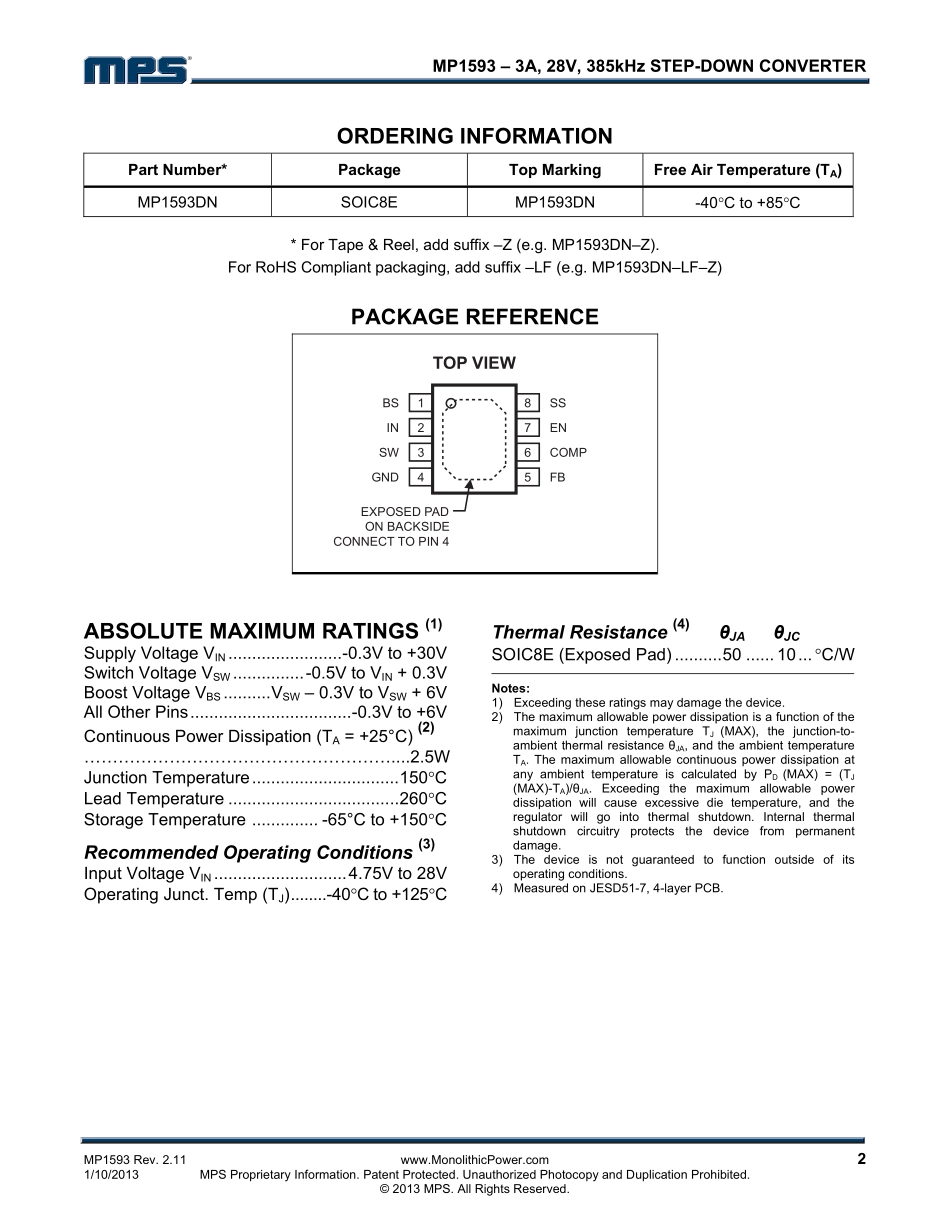 IC封装资料_电源管理芯片_MP1593DN-LF-Z.pdf_第2页