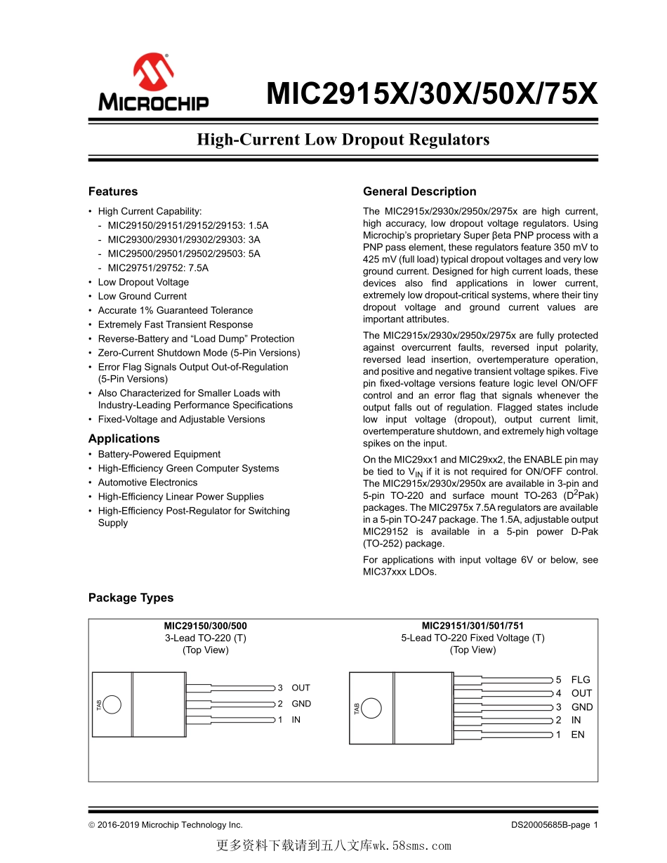 IC封装资料_电源管理芯片_MIC29302WU-TR.pdf_第1页