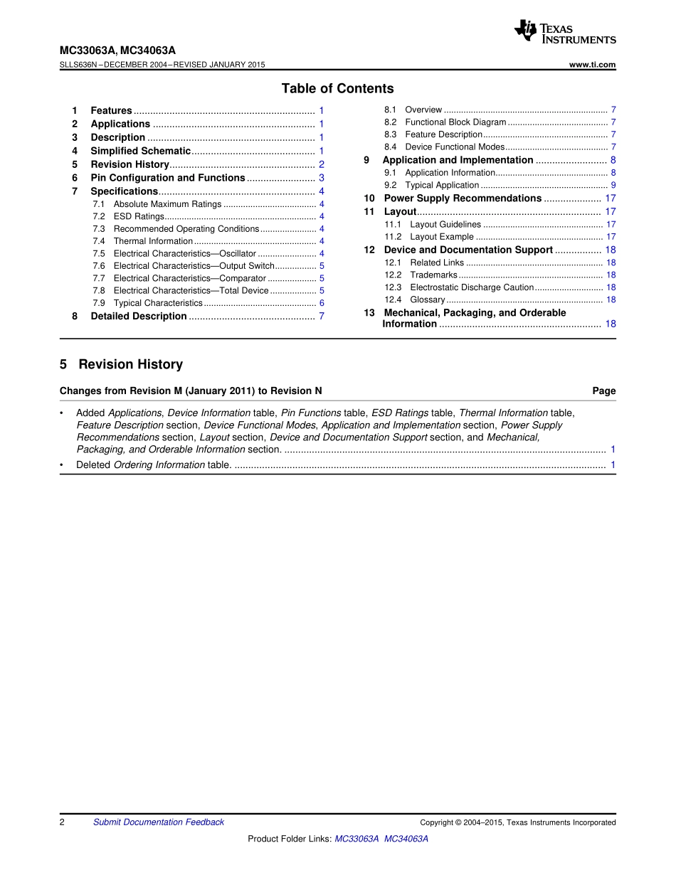 IC封装资料_电源管理芯片_MC33063ADR.pdf_第2页