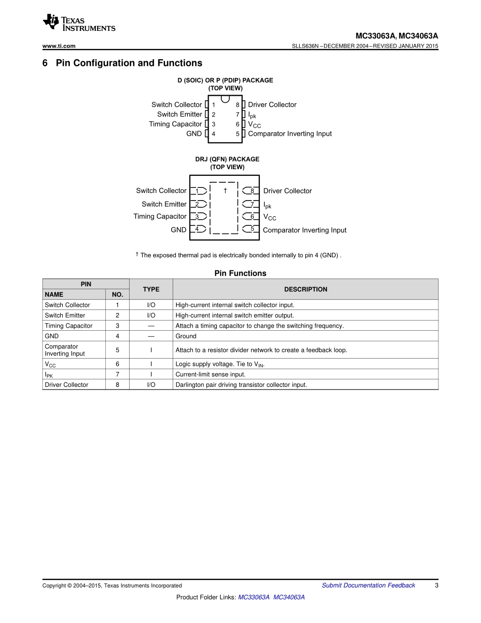 IC封装资料_电源管理芯片_MC33063ADR.pdf_第3页