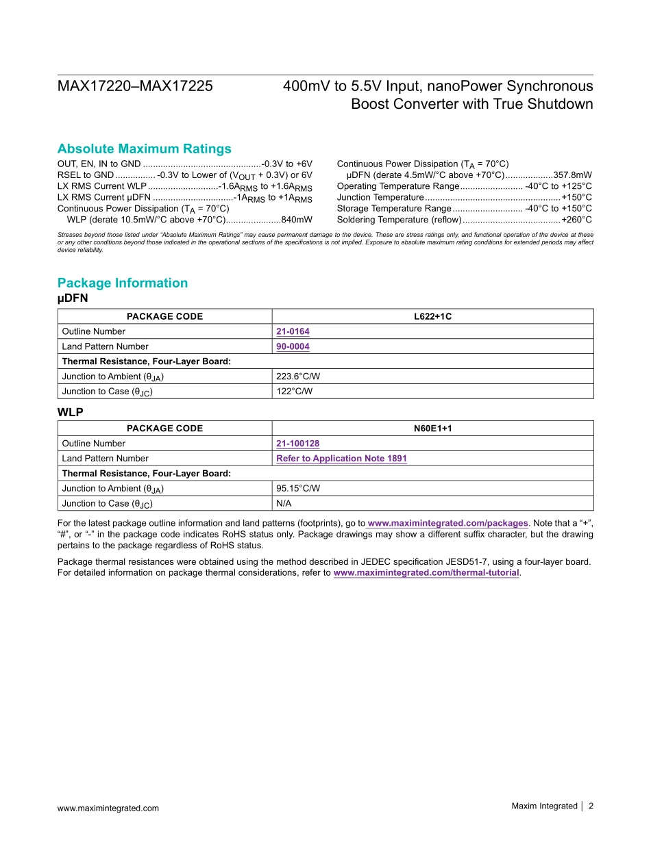 IC封装资料_电源管理芯片_MAX17225ELT+T.pdf_第2页