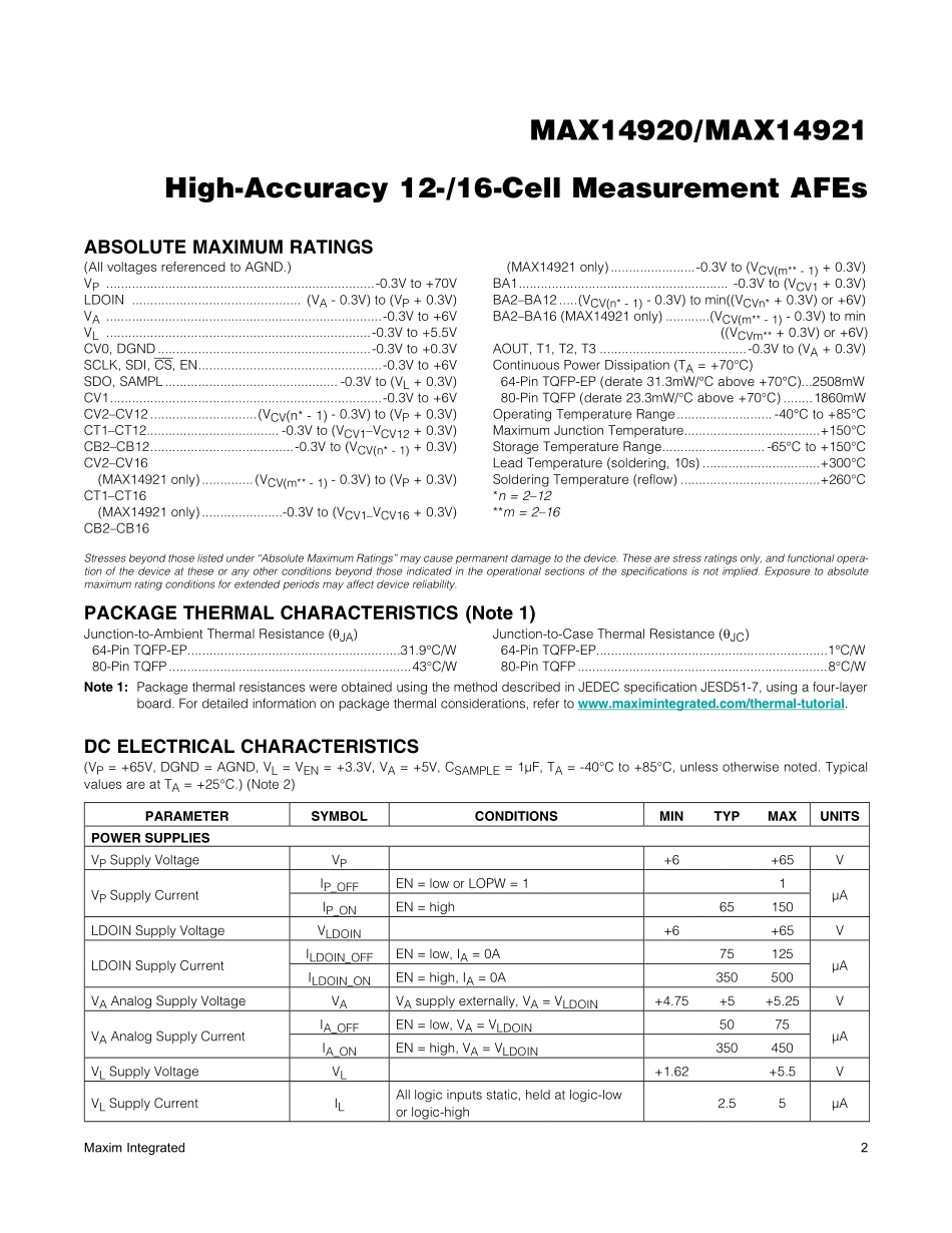 IC封装资料_电源管理芯片_MAX14921ECS_.pdf_第2页